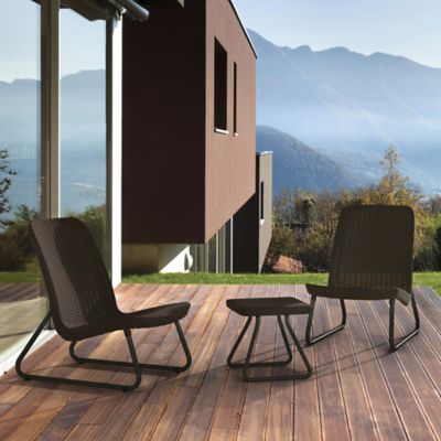 Keter Rio 3-Piece Patio Set in Brown - Bed Bath & Beyond