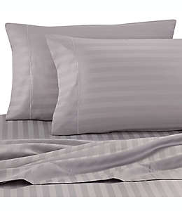 Set de sábanas king de algodón Wamsutta® Damask Stripe, de 500 hilos color plata
