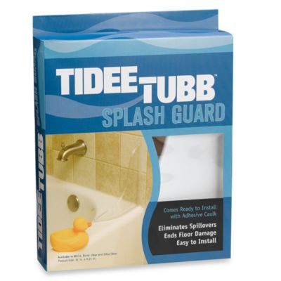 Keeney Tidee Tubb Bathtub Splash Guard Kit - 2 Clear Plastic Corner Guards (9.25"x11") With Adhesive