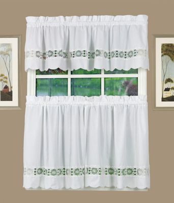 Today's Curtain Caylee Kitchen Window Curtain Tier Pair and Valances ...