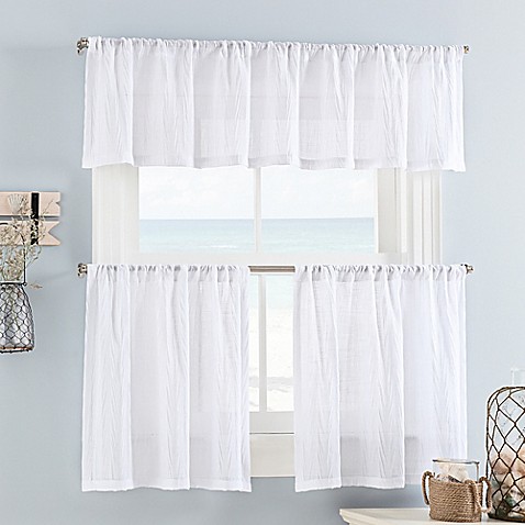 Buy Weston Mini 36Inch Window Curtain Tiers in White from Bed Bath  Beyond