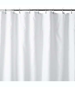 Forro de poliéster para cortina de baño con ventosas Wamsutta®, 1.37 x 1.98 m color blanco