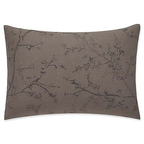 Vera Wang Home Winter Blossoms Oblong Throw Pillow in Dark Brown - Bed Bath & Beyond