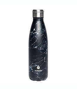Botella de acero inoxidable Manna™ Vogue® de 502.75 ml con doble pared en color mármol negro