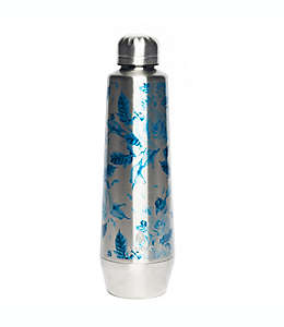Botella Manna™ Moda con diseño floral en azul