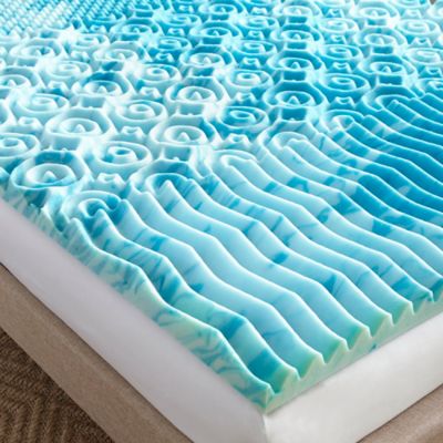 Lane 2-Inch GelLux Gel Memory Foam Mattress Topper in Blue - Bed Bath ...