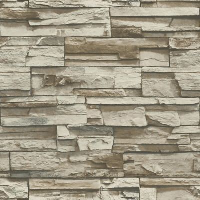 RoomMates Stacked Stone Peel & Stick Wall Decals in Brown - Bed Bath ...