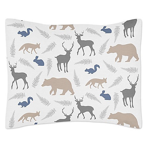 Sweet Jojo Designs Woodland Animals Reversible Standard Pillow Sham - Bed Bath & Beyond