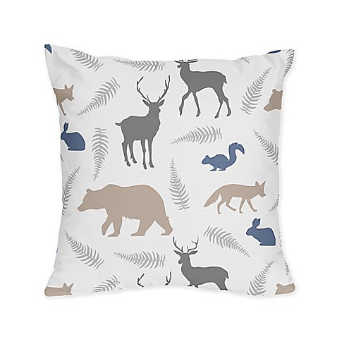 Sweet Jojo Designs Woodland Animals Reversible Throw Pillow - Bed Bath & Beyond