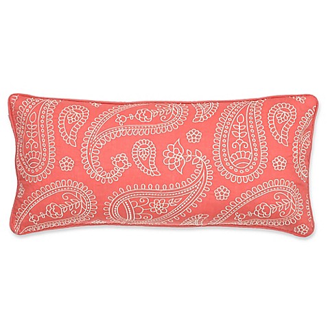 Levtex Home Araya Paisley Oblong Throw Pillow in Coral - Bed Bath & Beyond