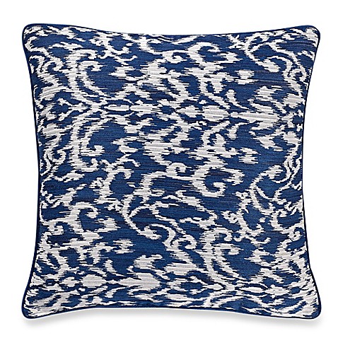Make-Your-Own-Pillow Pietra Square Throw Pillow Cover in Navy - Bed Bath & Beyond