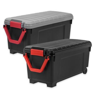 IRIS® Store-It-All 169 qt. Rolling Storage Tote Collection in Black