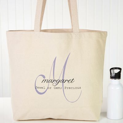 canvas bag meaning tote name personalized personalization