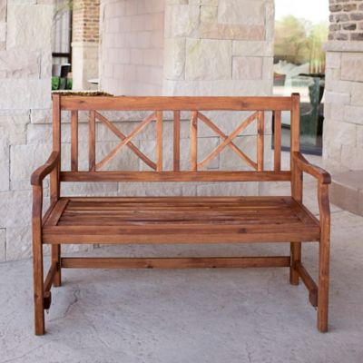 Buy Walker Edison Light Acacia Wood Folding Bench from Bed Bath & Beyond