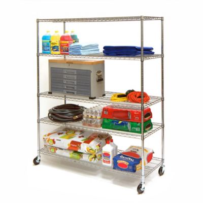 Seville Classics 5-Tier NSF Wire Shelving with Wheels - Bed Bath & Beyond