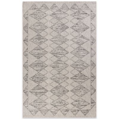 Kas Rugs Chevron Multi/Blue 6 ft. 9 in. x 9 ft. 6 in. All-Weather ...