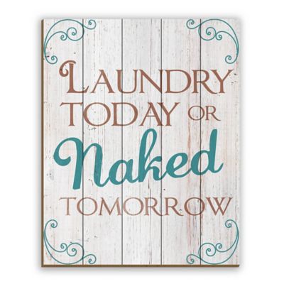 Download Laundry Today 20-Inch x 24-Inch Wood Wall Art - Bed Bath ...