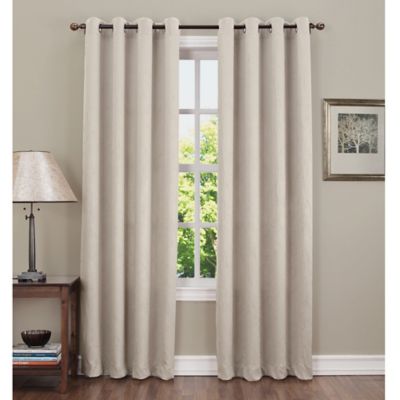 Sun Zero Hoffman Grommet Top Room Darkening Window Curtain Panel - Bed