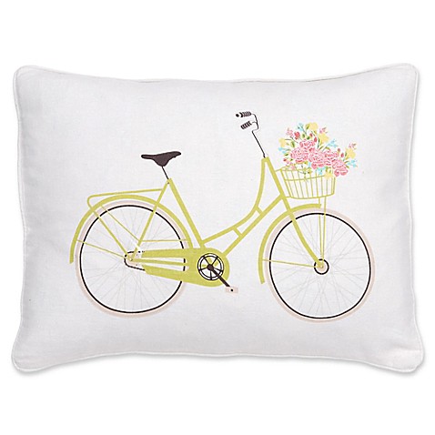 Levtex Home Juliet Bicycle Oblong Throw Pillow in White - Bed Bath & Beyond