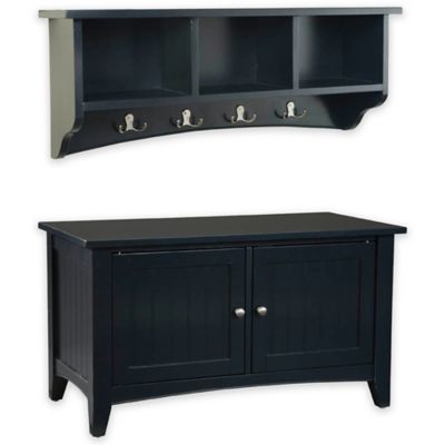 Alaterre Shaker Cottage Bench and Storage Coat Hook Set - Bed Bath & Beyond