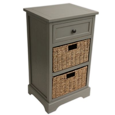 Decor Therapy Side Table Storage Chest in Antique Grey - Bed Bath & Beyond