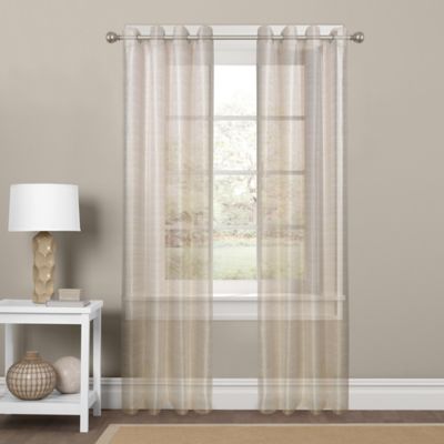 Colordrift Sparkle Sheer Grommet Top Window Curtain Panel - Bed Bath ...