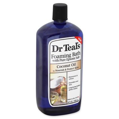 dr coconut oil bath foaming teal epsom salt pure oz fl bedbathandbeyond