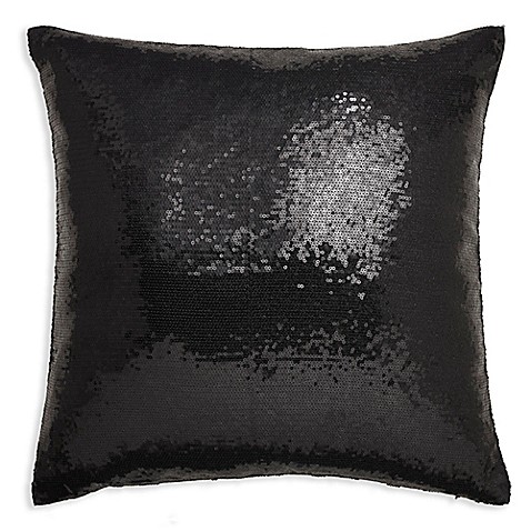 Arthouse Sequin Square Throw Pillow in Black - Bed Bath & Beyond