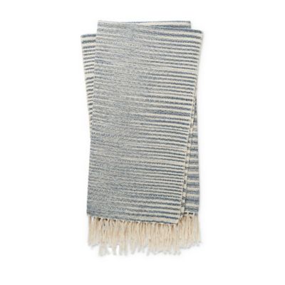 Magnolia Home by Joanna Gaines Jane Throw Blanket in Navy/Ivory