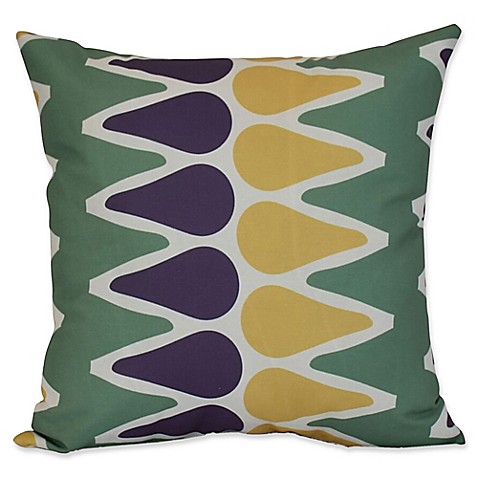 Buy E by Design Multicolored Picks Geometric Throw Pillow in Green from Bed Bath & Beyond