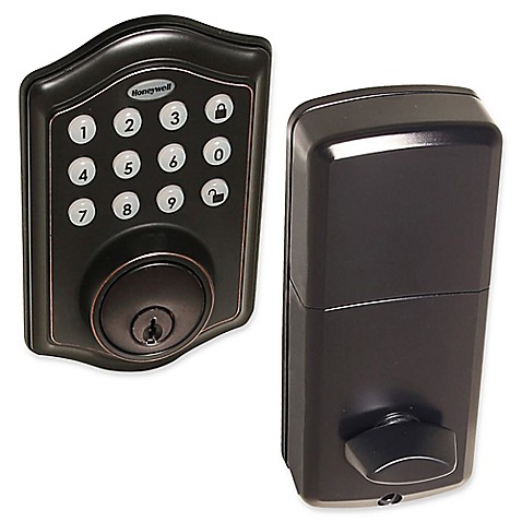 keypad honeywell deadbolt rubbed bronze