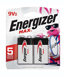 Baterías de 9 voltios Energizer® Max, Paquete de 2 pzas.