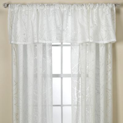 Branchbrook Sheer Window Curtain Panel and Valance - Bed Bath & Beyond - 