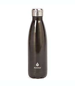 Botella de 502.75 mL con doble pared de acero inoxidable Vogue® Manna™ en bronceoscuro