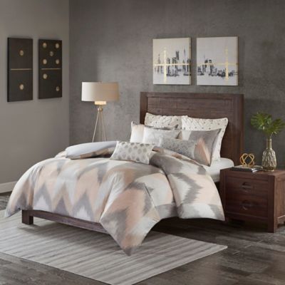 ink ivy alpine 3 piece blush duvet cover mini se