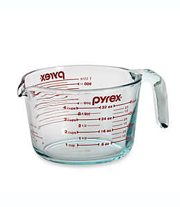 Taza medidora Pyrex®, con capacidad de 4 tz