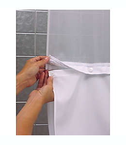 Forro para cortina de baño de poliéster Hookless® Its a Snap™, 1.77 x 1.37 m color blanco