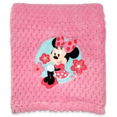 Disney® Minnie Mouse Popcorn Fleece Blanket in Pink - buybuy BABY