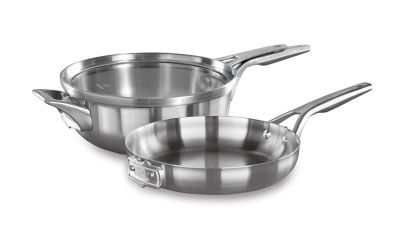 calphalon premier space saving stainless steel 10 piece cookware se