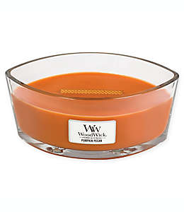 Vela en vaso de vidrio ovalado grande WoodWick™ Pumpkin Pecan