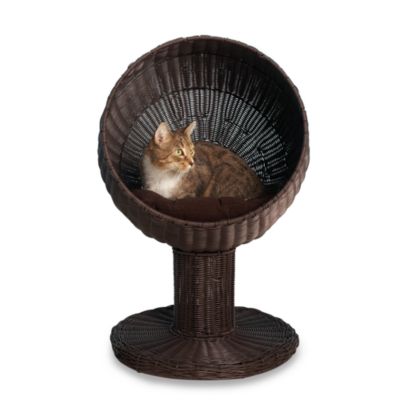 refined feline kitty ball cat bed