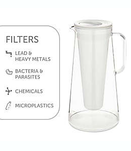Jarra con filtro LifeStraw® Home de plástico color blanco, 10 tazas