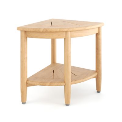Banco esquinero para baño Haven™ Teak de teca color natural