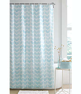 Set de cortina y tapete para baño de PEVA Simply Essential™ color chevrón