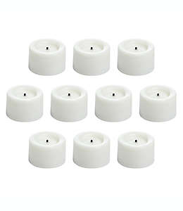 Velas tealight Simply Essential™ Wax con luz LED color blanco, 10 piezas