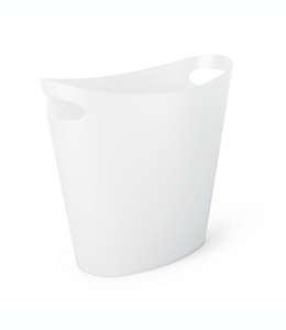 Bote de basura de polipropileno Simply Essential™ delgado color blanco