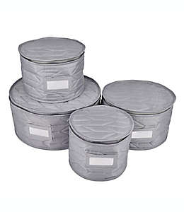 Set de protectores acolchados para platos Our Table™ color gris, 4 piezas