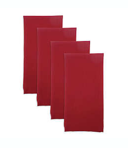 Servilletas de poliéster Simply Essential™ lisas color rojo, Set de 4 piezas