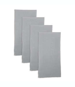 Servilletas de poliéster Simply Essential™ lisas color gris, Set de 4 piezas