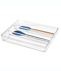 Organizador para utensilios Squared Away™ con 3 compartimentos transparente
